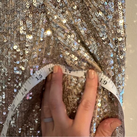 NWT Anthropologie Sachin & Babi Silver Sequin Mini Dress 4 - Picture 14 of 16